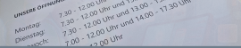 Neue Öffnungszeiten