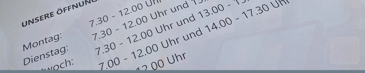Neue Öffnungszeiten